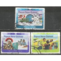 Папуа Новая-Гвинея. Всемирный Год связи. 1983г. 3 марки.