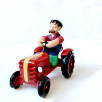 Трактор с водителем. De Agostini Животные на ферме.