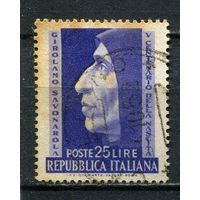 Италия - 1952 - Портрет Джироламо Савонарола - [Mi. 868] - полная серия - 1 марка. Гашеная.  (Лот 44Gi)-T2P34