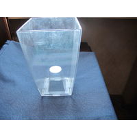 Кашпо прозрачное для орхидей, 19x14,5x14.5 см, 1.9 литра, пластик