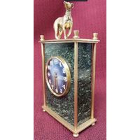 Часы настольные (кабинетные, каминные) механические Молния. Бронза.