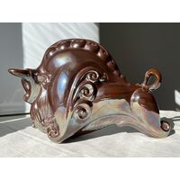 Крупная статуэтка зубр фарфор МФЗ 29см