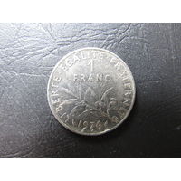 Франция.1 франк.1976. С 20 копеек. Распродажа коллекции. Смотрите другие лоты.