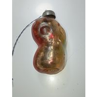 Ёлочная игрушка  -  Попугай . СССР  . Стекло .