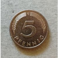 Германия 5 пфеннигов "G" Карлсруэ, 1988 год, KM# 107. ю