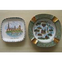 Пепельницы Подставка Позолота Клейма Европа СССР ЛФЗ Коллекция Керамика Фарфор металл Цептер металл