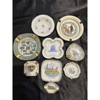 Пепельницы Подставка Позолота Клейма Европа СССР ЛФЗ Коллекция Керамика Фарфор металл Цептер металл