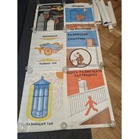 Плакаты по технике безопасности СССР.