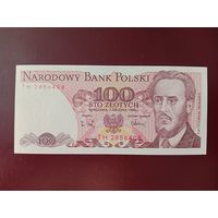 Польша 100 злотых 1988 UNC