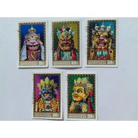 Марки   Искусство Маски  Монголия 1971  5 шт. -  5,00 руб.