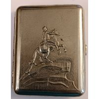 Портсигар " Памятник Петру Первому". СССР. Все лоты с 1 рубля!