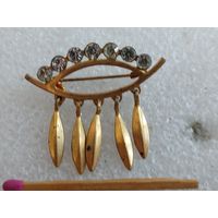 Брошь винтажная советская с пятью подвесками