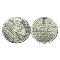 Трояк (3 гроша) 1623 года Краков Сигизмунд III Ваза