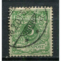 Рейх - 1889/1900 - Цифры 5Pf - [Mi.46] - 1 марка. Гашеная.  (Лот 55HB)-T4P51