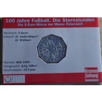 Австрия 5 евро 2004   100 лет футболу