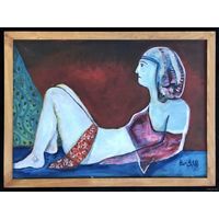 Акулов В.И. "Ню", холст, масло. Размер 50х70 см.