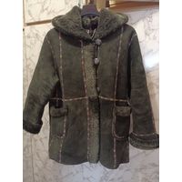 Дублёнка натуральная на девочку 8-10 лет