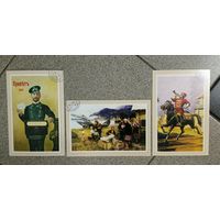 Набор из трёх открыток История Почты чистые