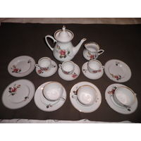 Сервиз чайно-кофейный Роза,Минск МФЗ.БССР.С рубля.