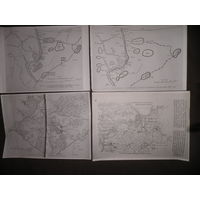 Карты(41,5х29,5 см.) наступательной Нарочанской операции группы генерала Балуева март месяц 1916 г.ПМВ.(Лот 04)С рубля.