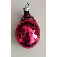 Елочная игрушка СССР. Божья коровка.