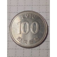 100 вон Южная Корея 2010 год