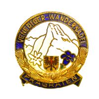 Значок "Venediger-Wandernadel" из Прагратена, Австрия.  Значок посвящен пешему туризму в регионе Гроссглоккнер/Гроссвенедигер.