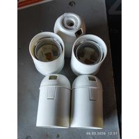 Патрон Е27 подвесной белый 5 штук