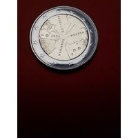 2 евро 2024 Финляндия. Юбилейные. Архитектурная фирма Геселлиус-Линдгрен-Сааринен. С рубля. (01)