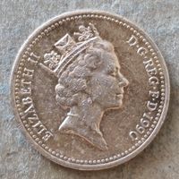 Великобритания 1  пенни, 1990 г., KM# 935