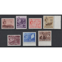 Северное Борнео 1954** часть серии 7 марок SG#372/ /381