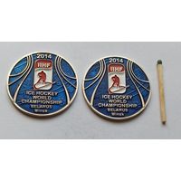 Знак, значок, медалька чемпионат мира по хоккею Минск 2014