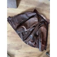 Отличнейшего сохрана шевретовая куртка под редкий цвет "спелая вишня" советских пилотов и космонавтов в нереальном размере 56-5!