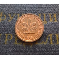 1 пфенниг 1985 (J) Германия ФРГ #12 AU