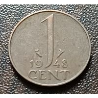 Нидерланды 1 цент, 1948    ( 1-8-6 )