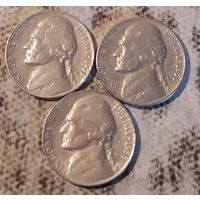 5 центов  1953 P D S США Джеферсон