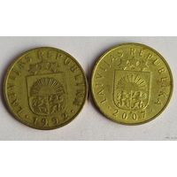 Латвия 5 сантимов 1992, 2007