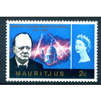 Британские колонии - Маврикий - 1966г. - Уинстон Черчилль, 2 с - 1 марка - MNH с дефектом клея [Mi 287]. #2-Bc-52-A-1