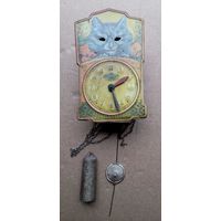 РЕДКИЕ Часы настенные Сердобский часовой з-д.Кошка с бегающими глазами