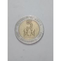 Кения 5 шиллингов 1995  года .