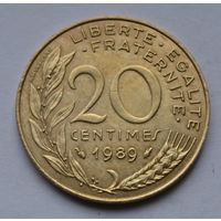 Франция, 20 сантимов 1989 г.