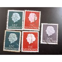 Набор марок Нидерланды - 5 шт (цена за все) - лот 24.