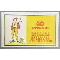 Нотгельд 40 пфеннигов 1921 год. Остерхорн. Веймарская республика