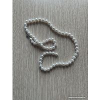 Жемчужная нить с серебряной застежкай