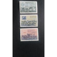 АРГЕНТИНА\163с\ 1958 100 ЛЕТ ПОЧТОВОЙ МАРКИ АРГЕНТИНЫ. Авиапочта
