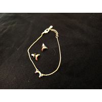 Набор, сережки и браслет