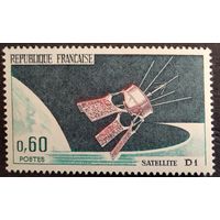 Франция. 1966г. Mi1539**. Запуск спутника ,,D1"