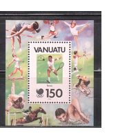 Вануату-1988,(Мих.Бл.11) ** ,  Спорт, ОИ-1988, Теннис, Велоспорт