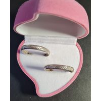 Серьги кольца Конго БОЛЬШИЕ серебро 925 лот #24, С РУБЛЯ! МНОГО ЛОТОВ С РУБЛЯ БЕЗ МЦ!