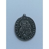 Иконка ладонка, серебро 84, Богородица и Феодосий Черниговский